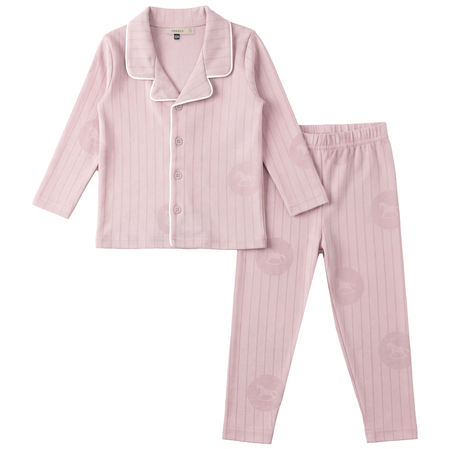 Fragile Pajamas With Lapel 2 Pc - SB6CP7385E