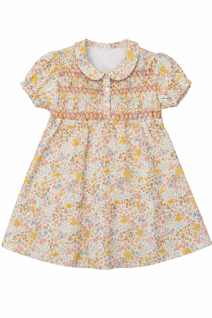 Clô Multi Flower Print Dress With Front Mocking - SB6CP7416D