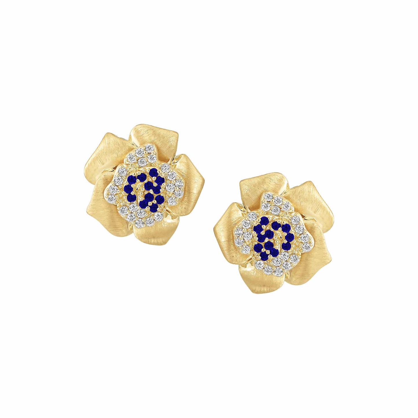 Cameo Ruffled Flower Stud Earring - SE2156