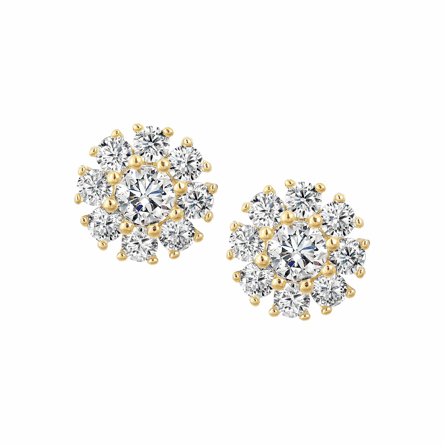 Cameo Gemstone Rays Stud Earring - SE2157