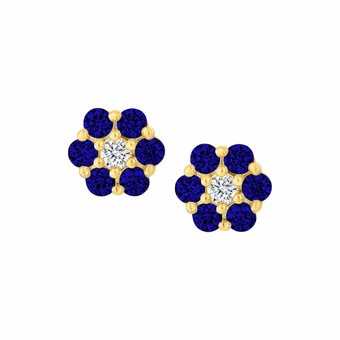 Cameo Seven Stone Diamond Teen Stud Earring - SE2165