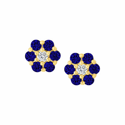 Cameo Seven Stone Diamond Teen Stud Earring - SE2165