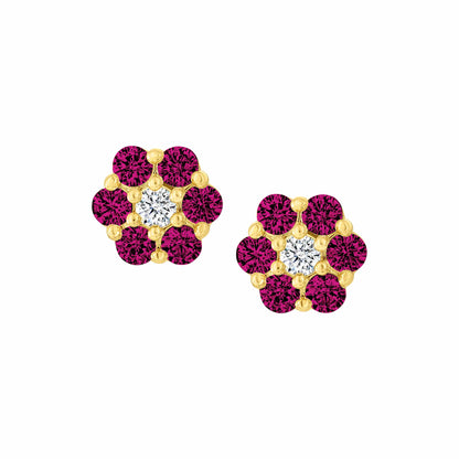 Cameo Seven Stone Diamond Teen Stud Earring - SE2165