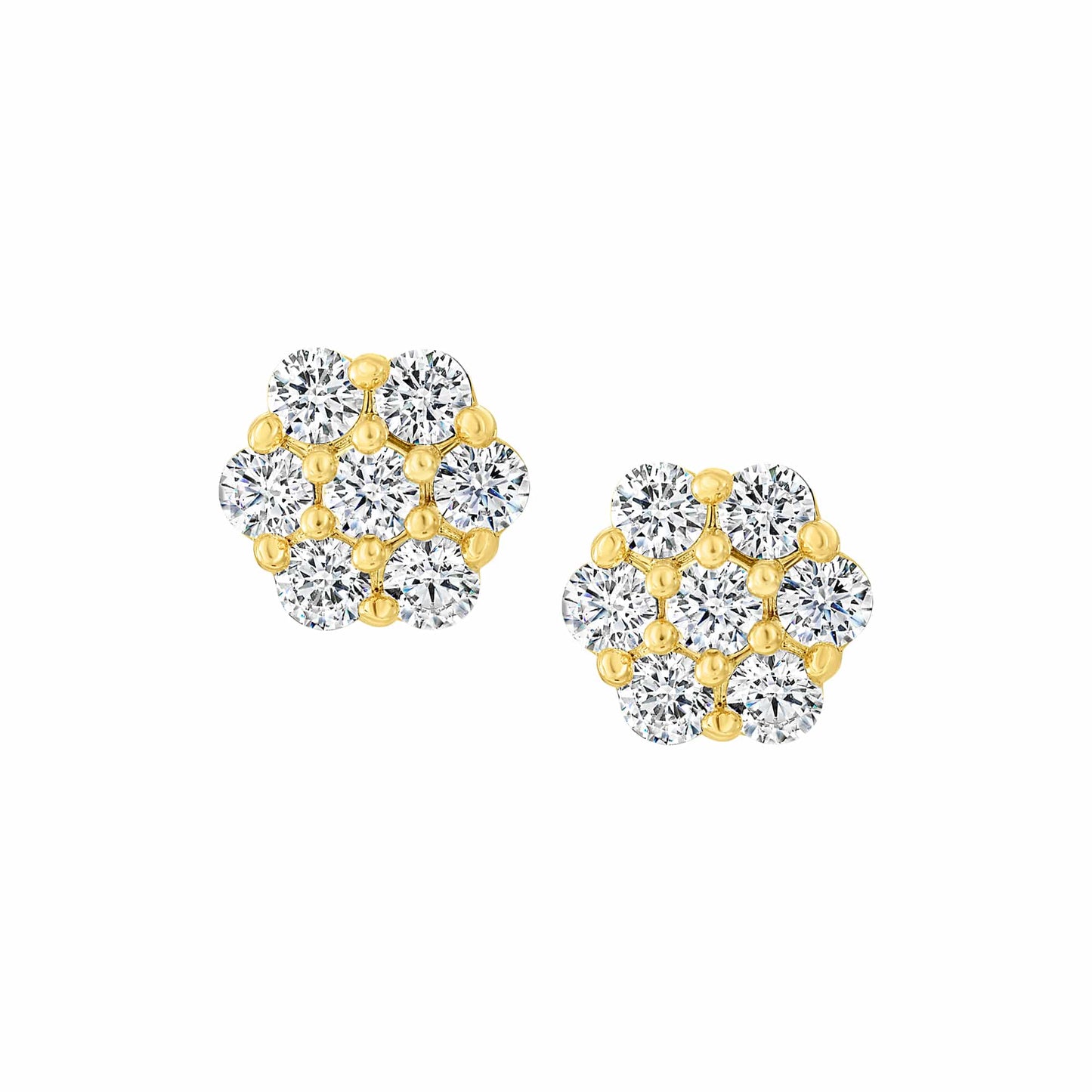 Cameo Seven Stone Diamond Teen Stud Earring - SE2165