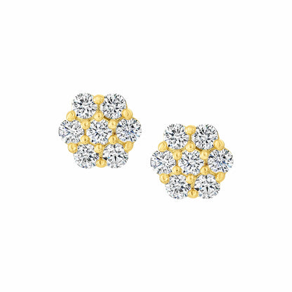 Cameo Seven Stone Diamond Teen Stud Earring - SE2165
