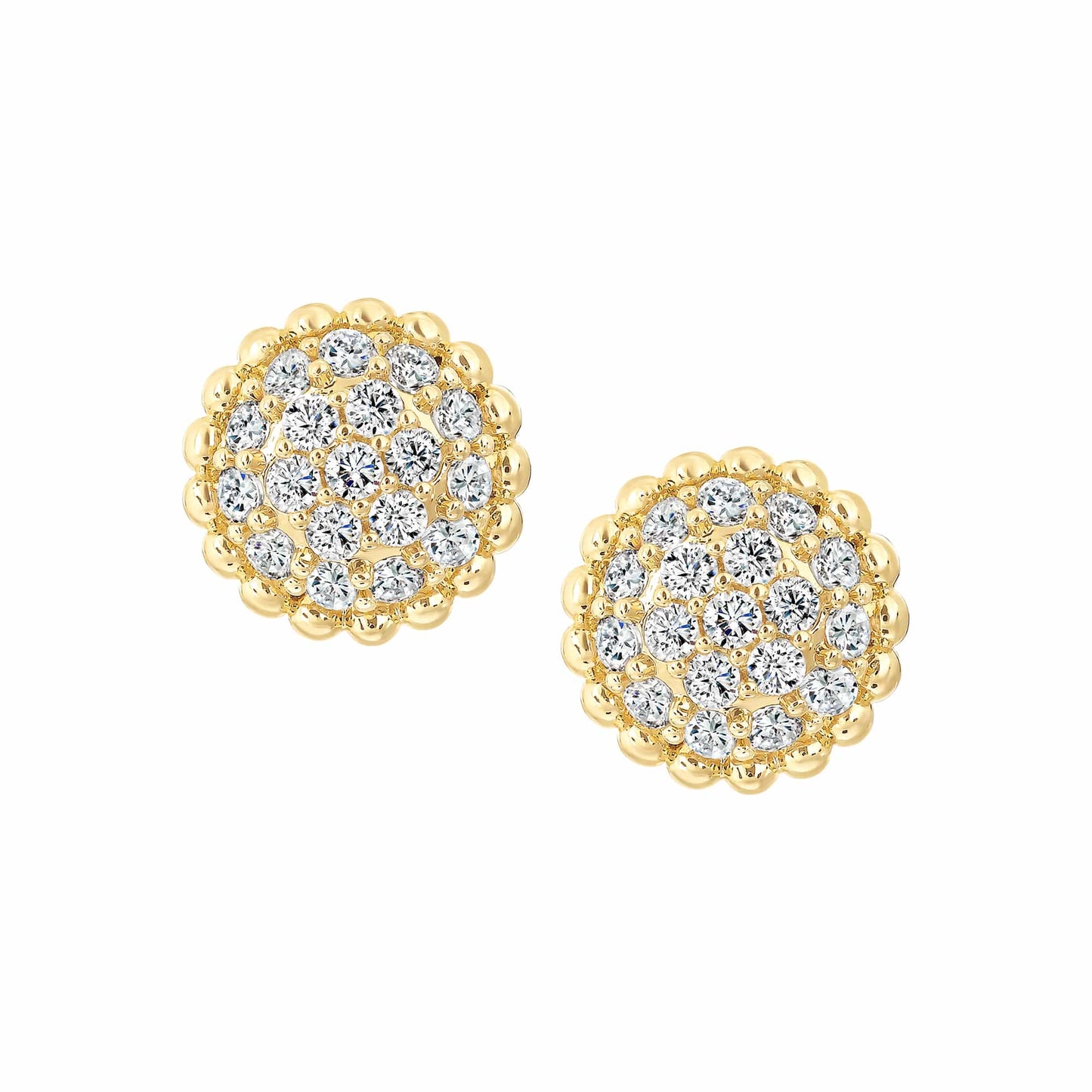 Cameo Chic Pave Dome Stud Earring - SE2166