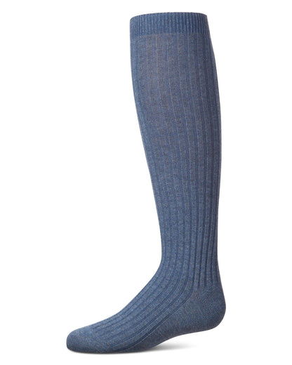 Ribbed Cotton Blend Knee High Sock