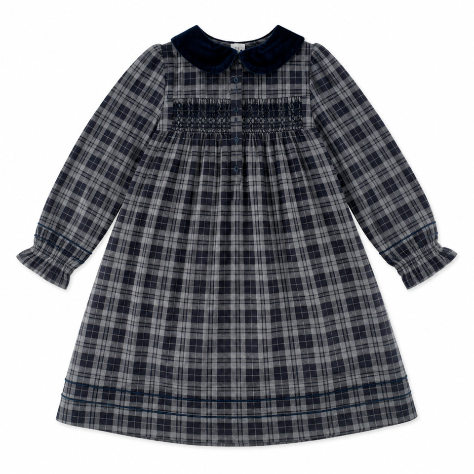 Bonjoy Velvet Plaid Dress - SW26006D