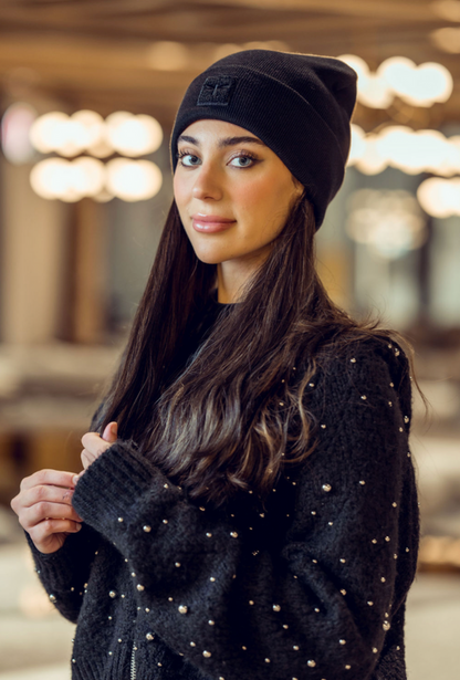 Tal The Sherpa Logo Beanie - Monochrome Edit - Tal-114-AYR
