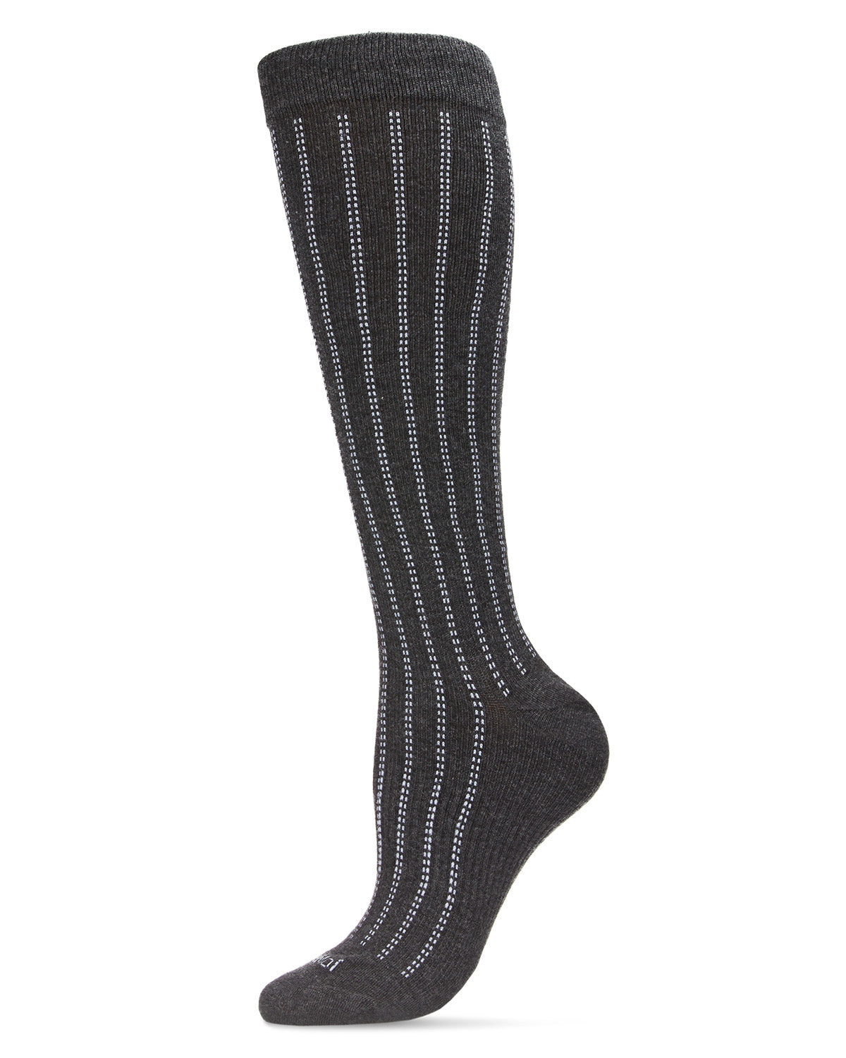 Unisex Highway Stripe Cotton Blend 15-20mmHg Graduated Compression Socks