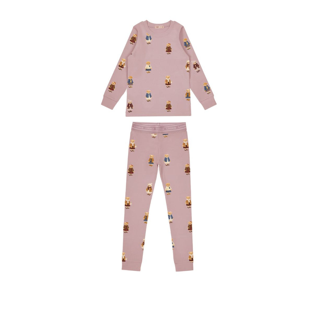 Crew Lounge Teddy Pattern Lounge Crewneck Set - SG3220