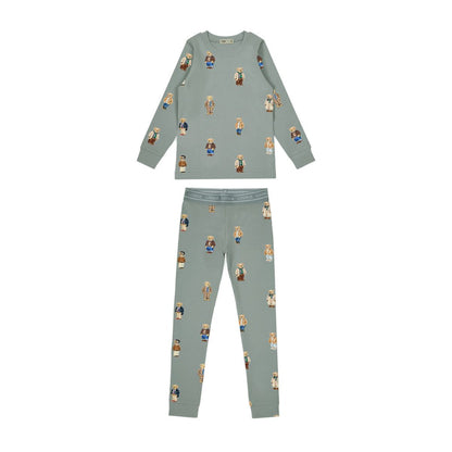 Crew Lounge Teddy Pattern Lounge Crewneck Set - SG3220