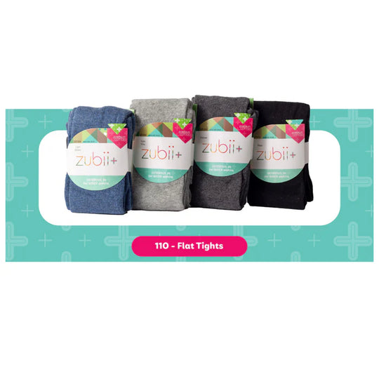 Zubii Wide Width Cotton Flat Tights - 110w