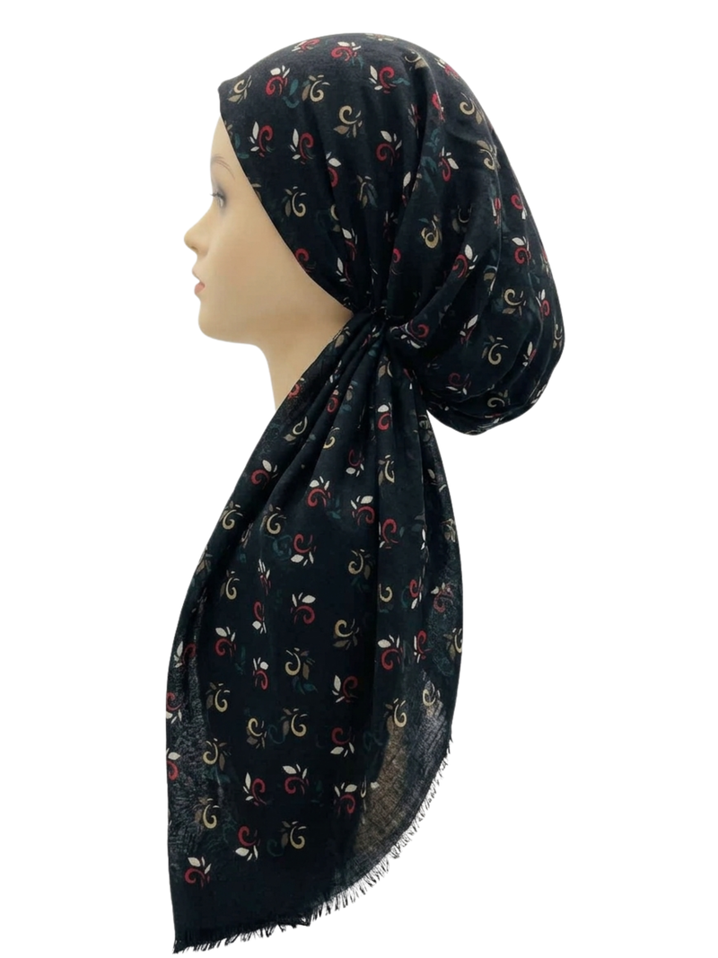 Revaz Floral Swirls Pretied Headscarf - HS752
