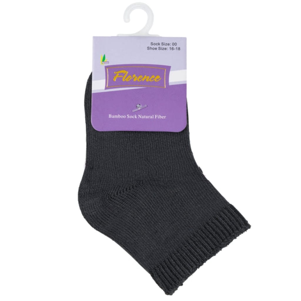 Florence Bamboo Quarter Crew Sock Dark Gray - 179