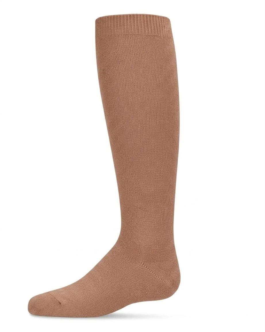 Memoi Kids Basic Soft Rayon from Bamboo Knee High Socks Peanut Shell - Mk-6266