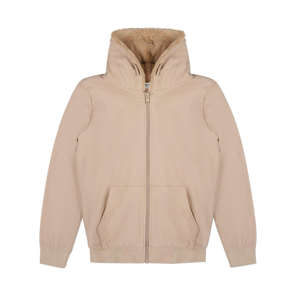 Memoi Mens Faux Fur Zip Up Hoodie - MMJ-005