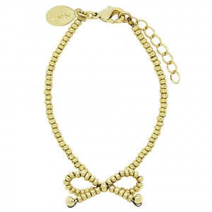 Delino Beads Bow Bracelet - B16080-B-GD