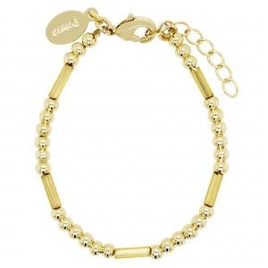 Delino Gold Plated Brass Balls And Bars Bracelet - B16095-B-GD