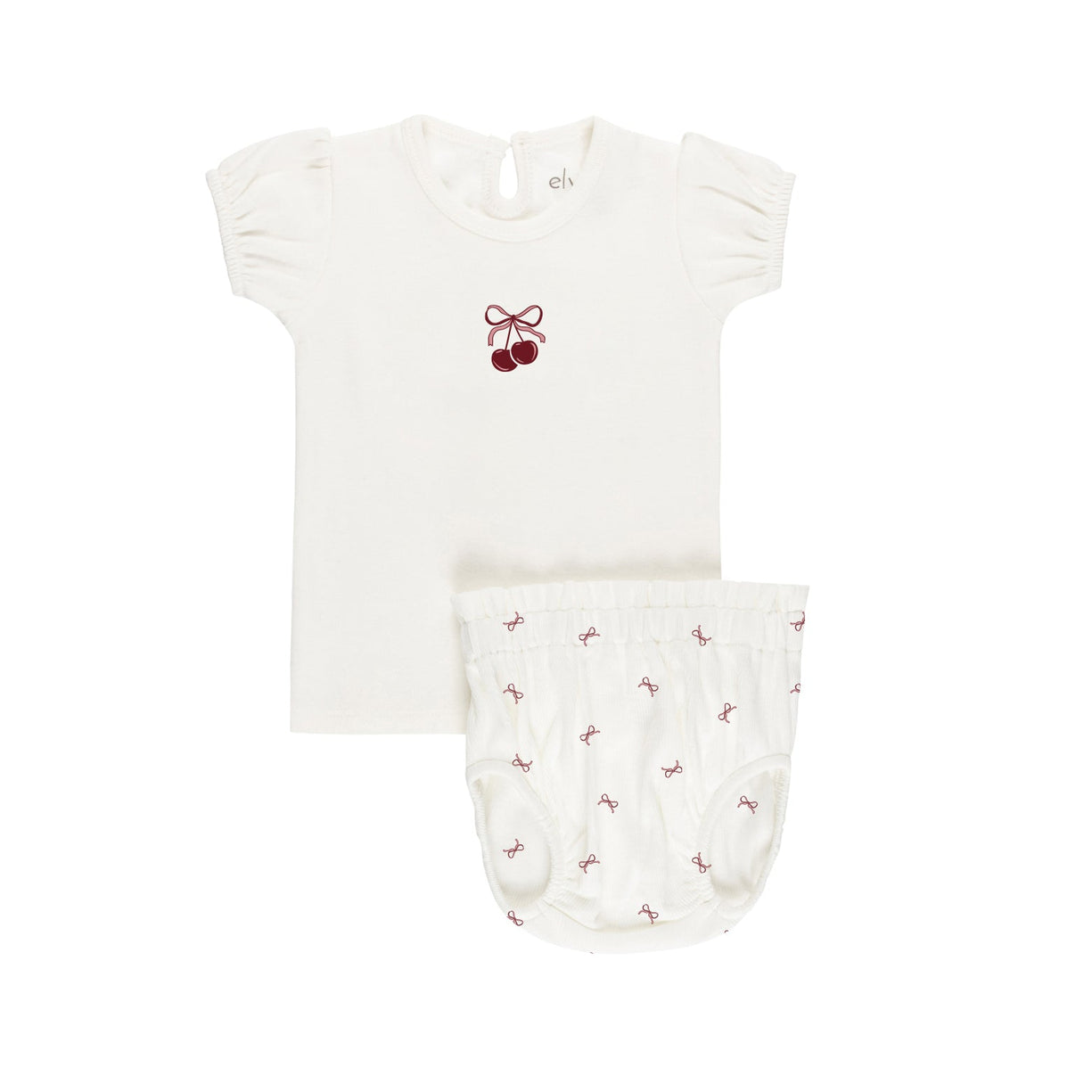 Aurora Pointelle Bow Print Collection Set - ASS26-0071-LS