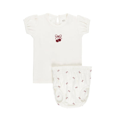 Aurora Pointelle Bow Print Collection Set - ASS26-0071-LS