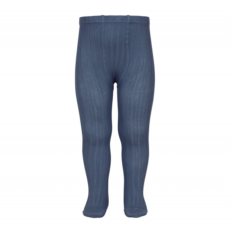 Condor Ribbed Cotton Tights 473 Cobalt - 32016/1
