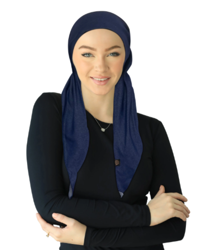 Cherie Denim Fabric Headscarves - HA-DENIM