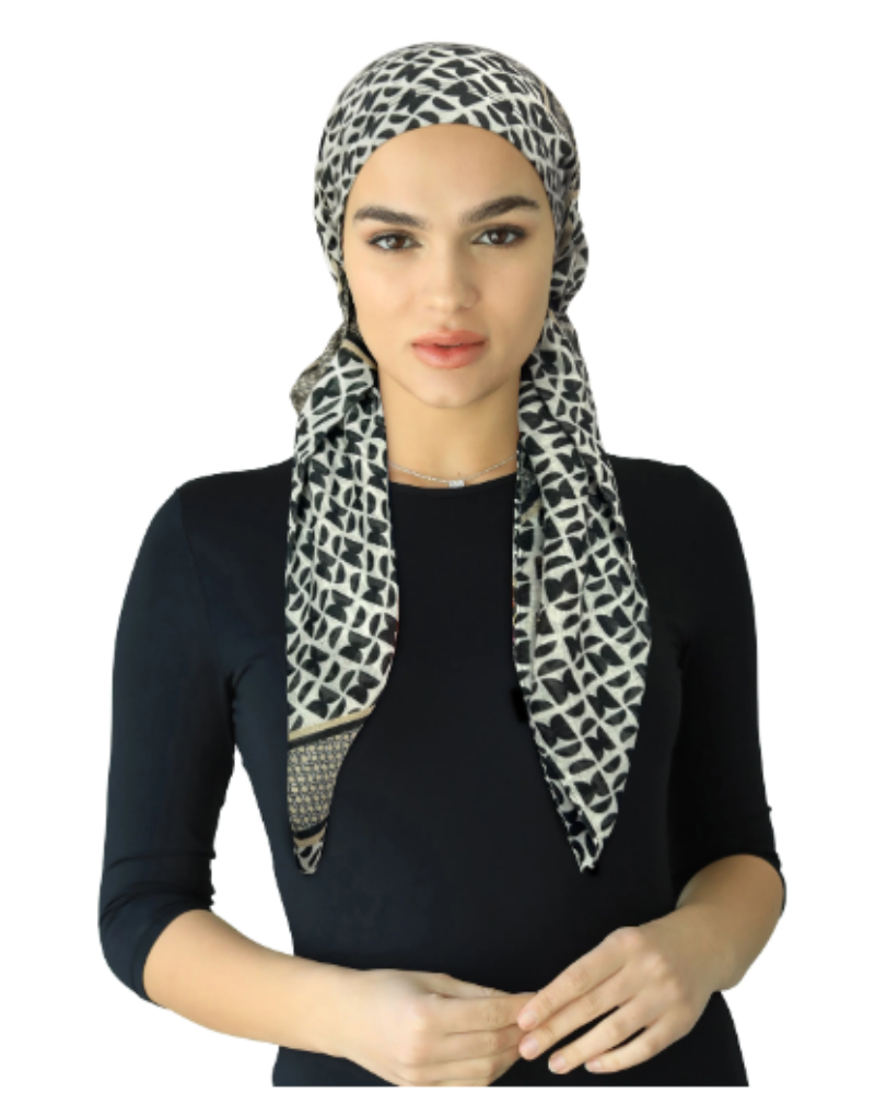Cherie Open Back Headscarves Symmetrical Design - SP295A