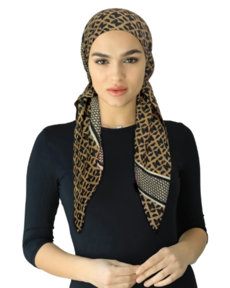 Cherie Open Back Headscarves Symmetrical Design - SP295A