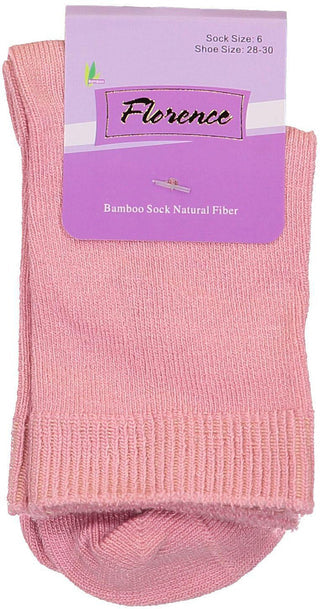 Florence Bamboo Quarter Crew Sock Pink - 179