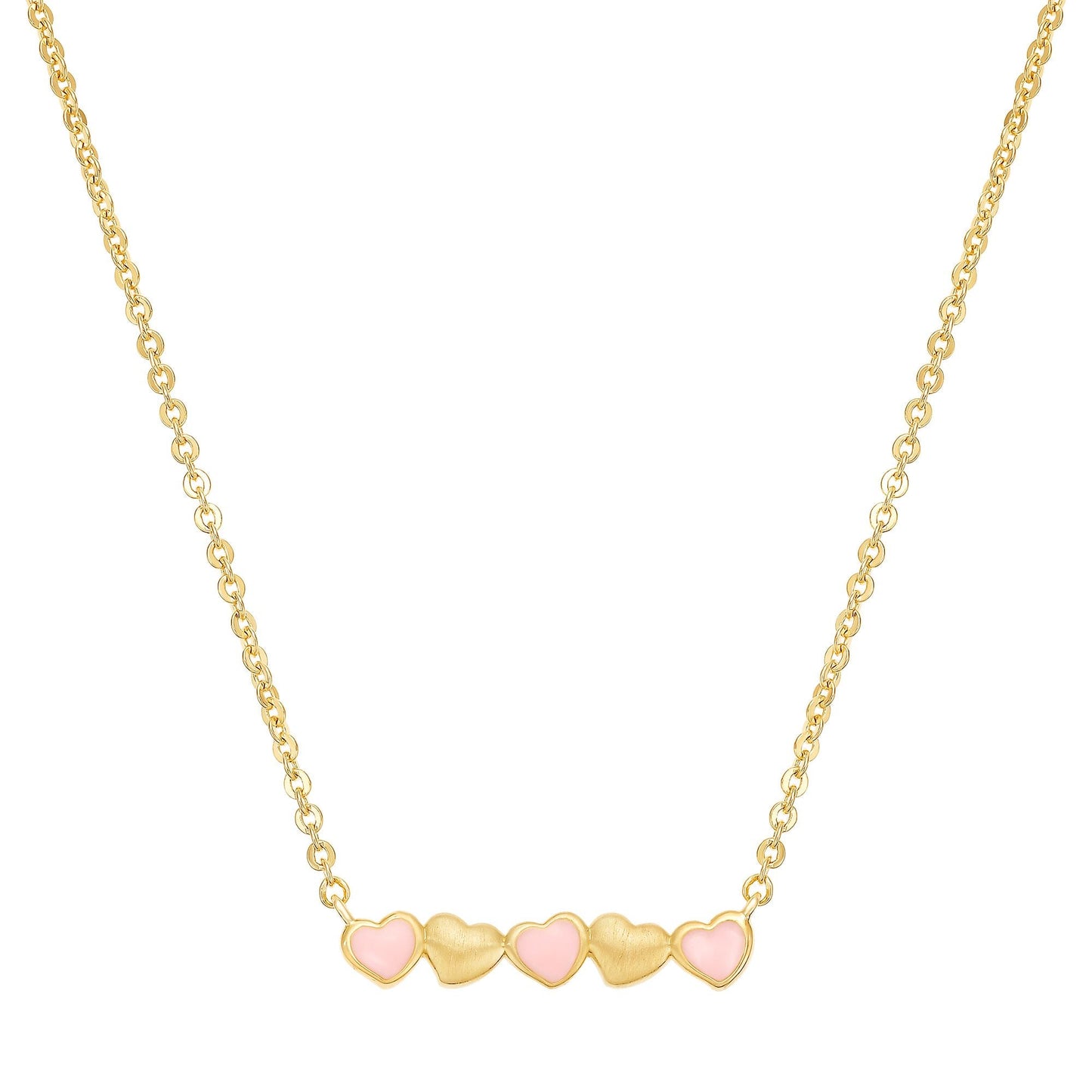 Cameo Leaning Hearts Bar Pendant - P4283