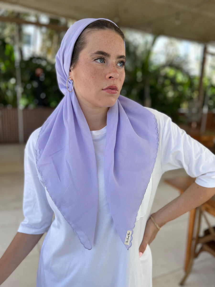 The Scarf Bar Classic Pretied Scalloped - CPS-TSB