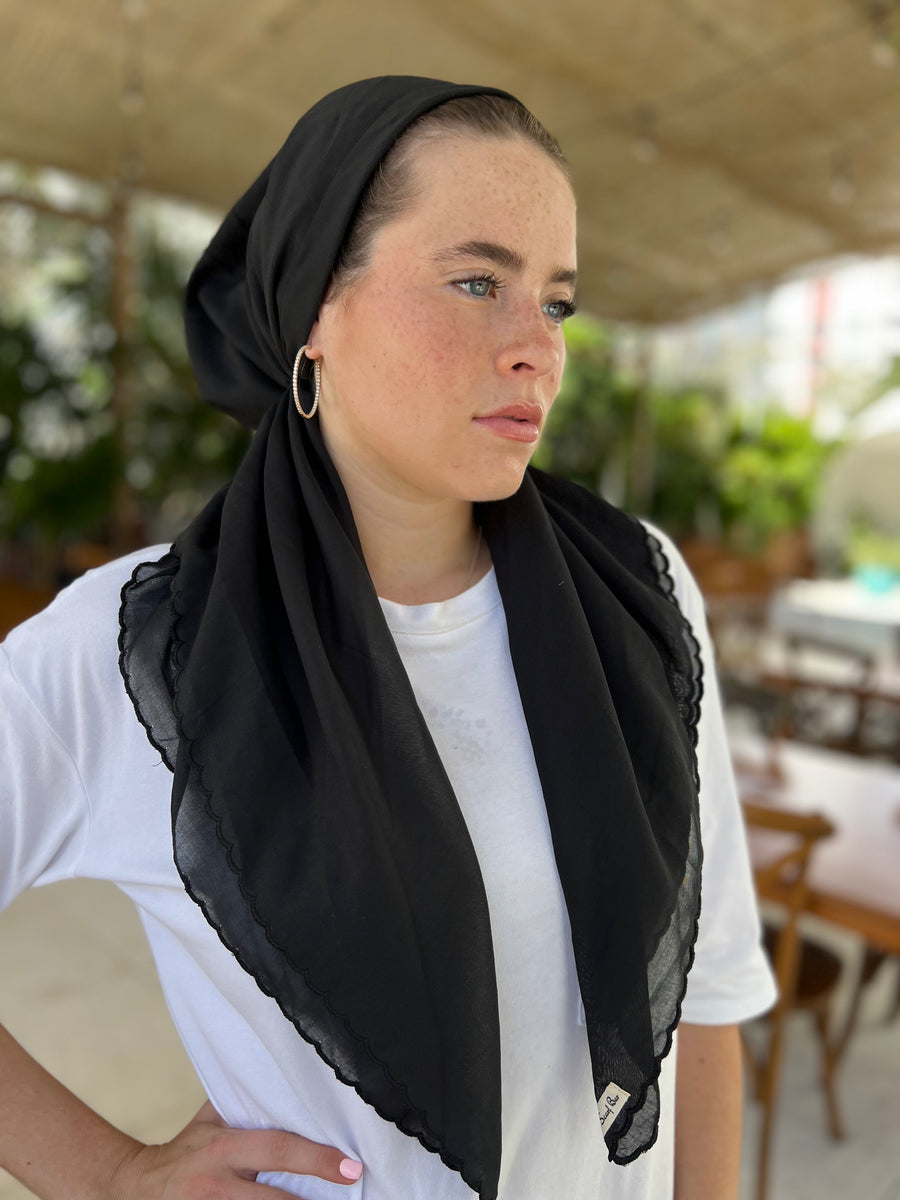 The Scarf Bar Classic Pretied Scalloped - CPS-TSB