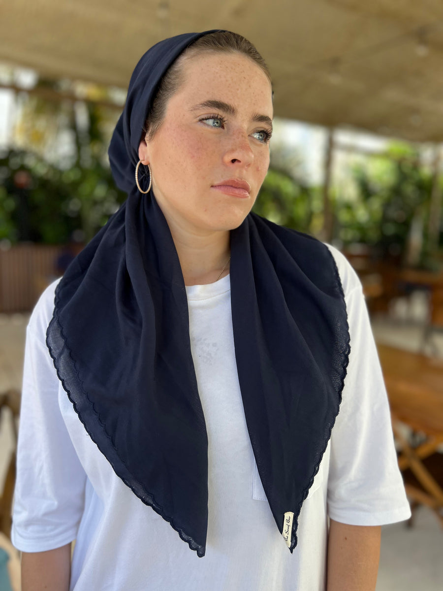 The Scarf Bar Classic Pretied Scalloped - CPS-TSB