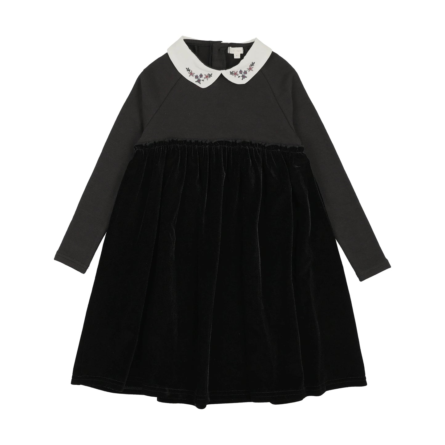 Lil Legs Embroidered Collar Maxi-Short Length - AF26D209B