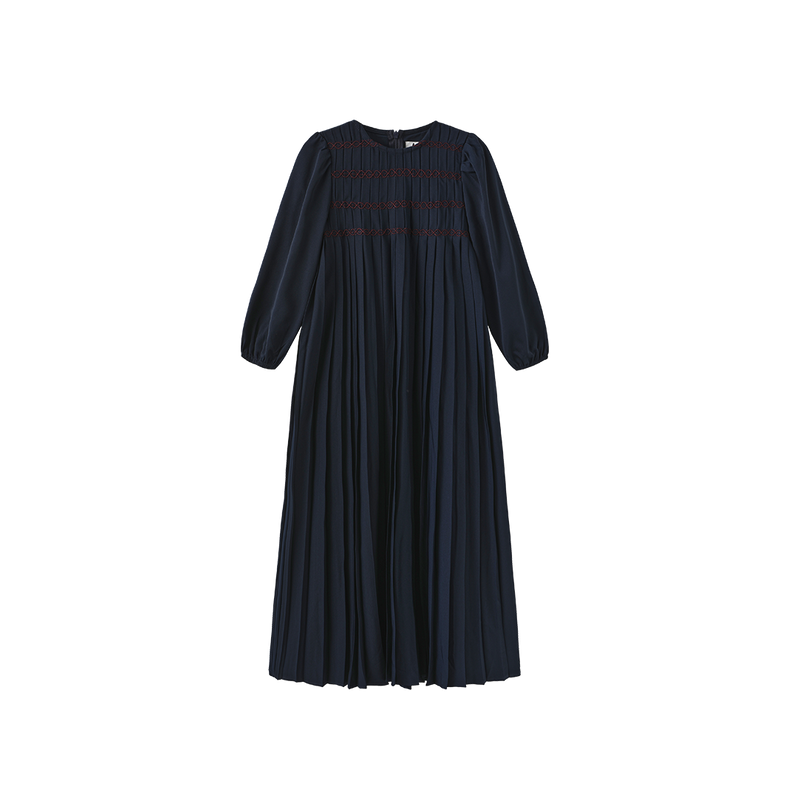Lilou Pleated Detail Maxi Robe - C-28466