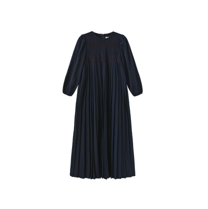 Lilou Pleated Detail Maxi Robe - C-28466