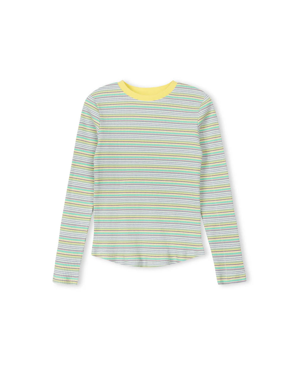 Vibe Multi Striped Ribbed T-Shirt - C-24255