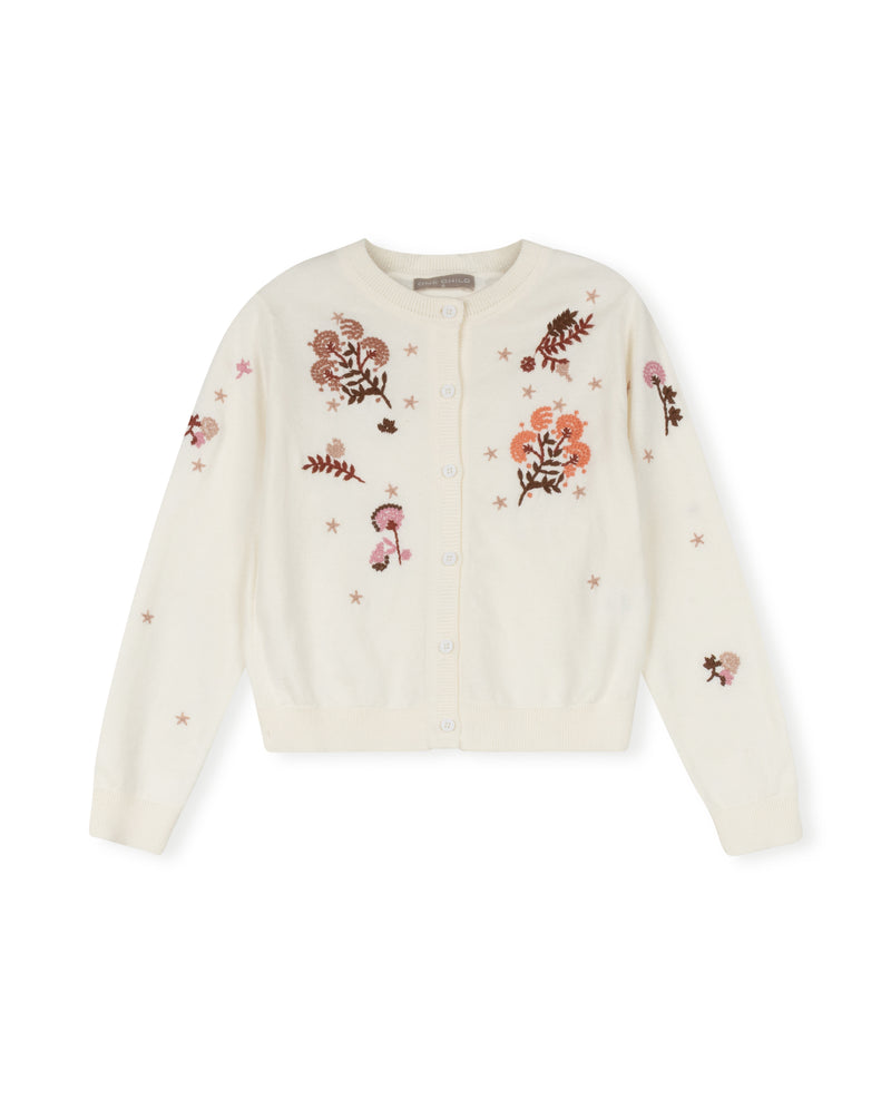 One Child Ellis Embroidered Shimmer Cardigan - C-24569