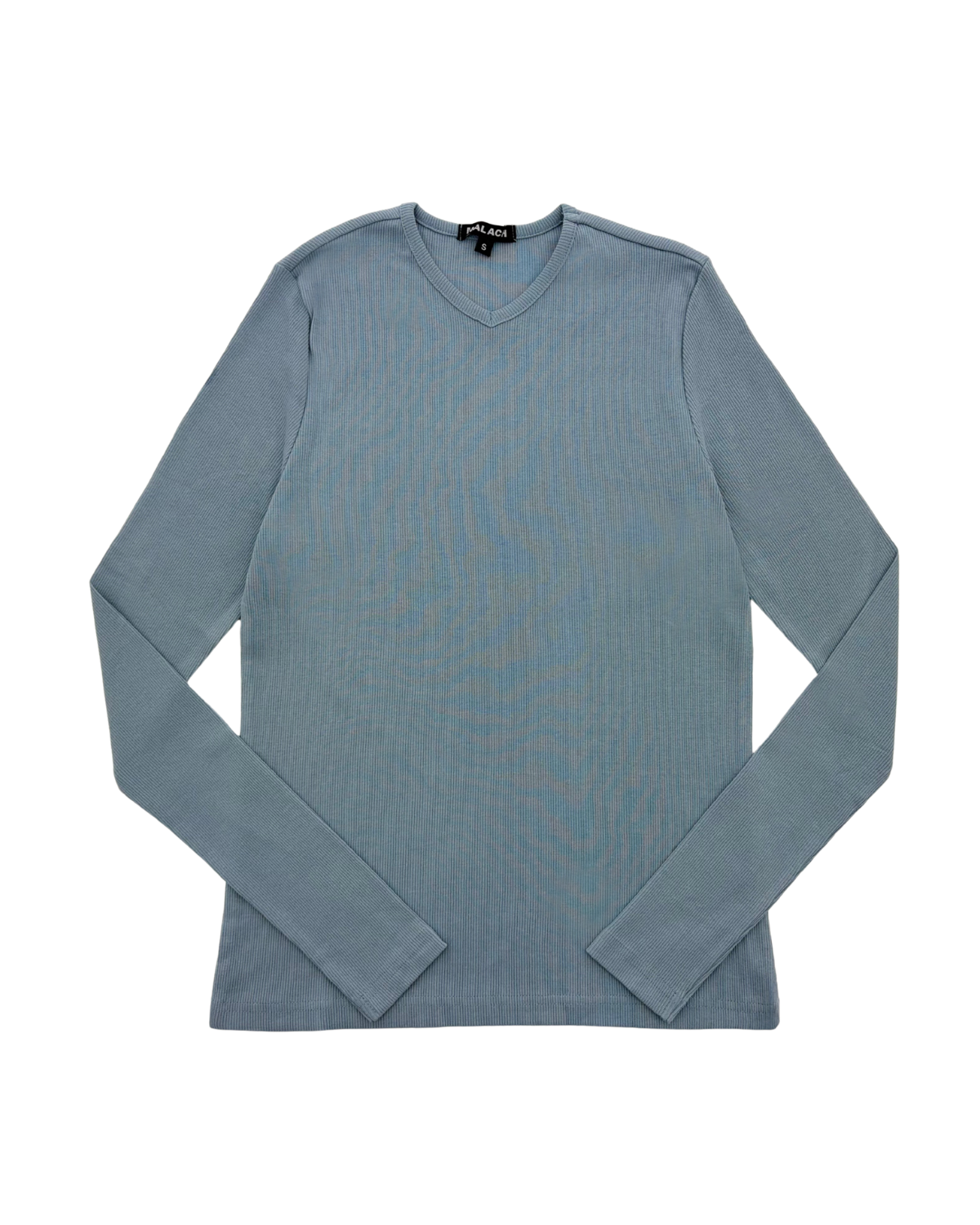 Malach Ribbed Solid V-Neck Tee - Mt101
