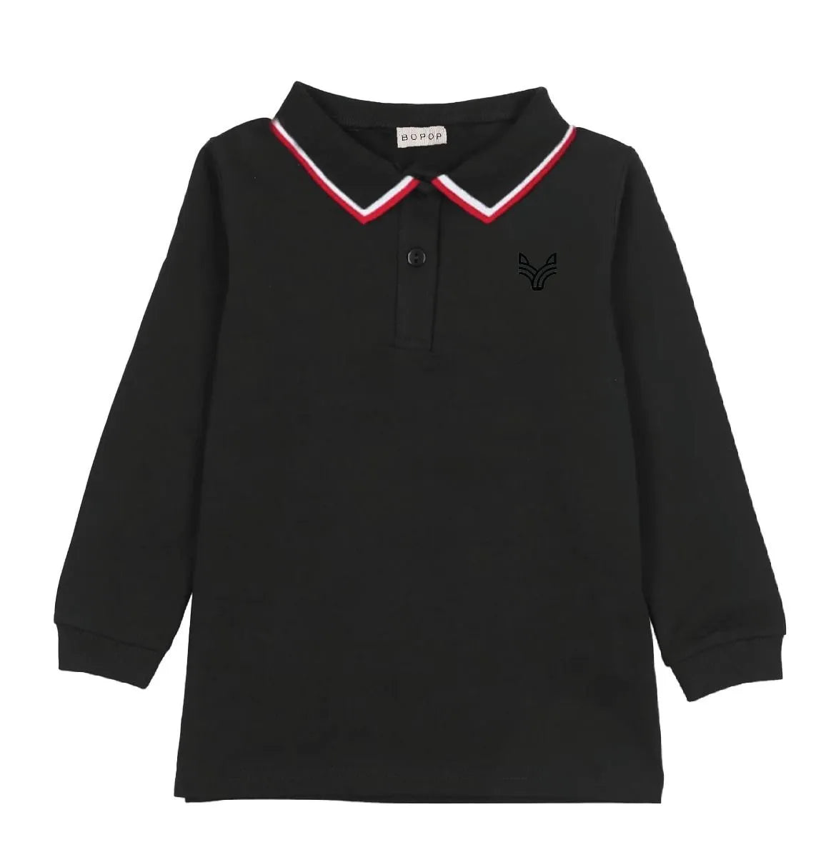 Bopop Red And White Trim Polo - N489