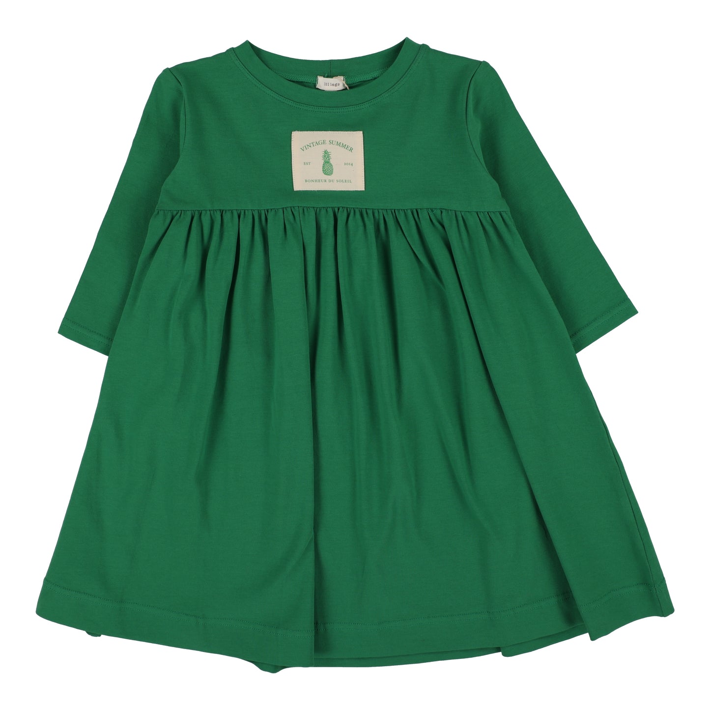 Lil Legs Patch Dress Three Quarter Sleeve