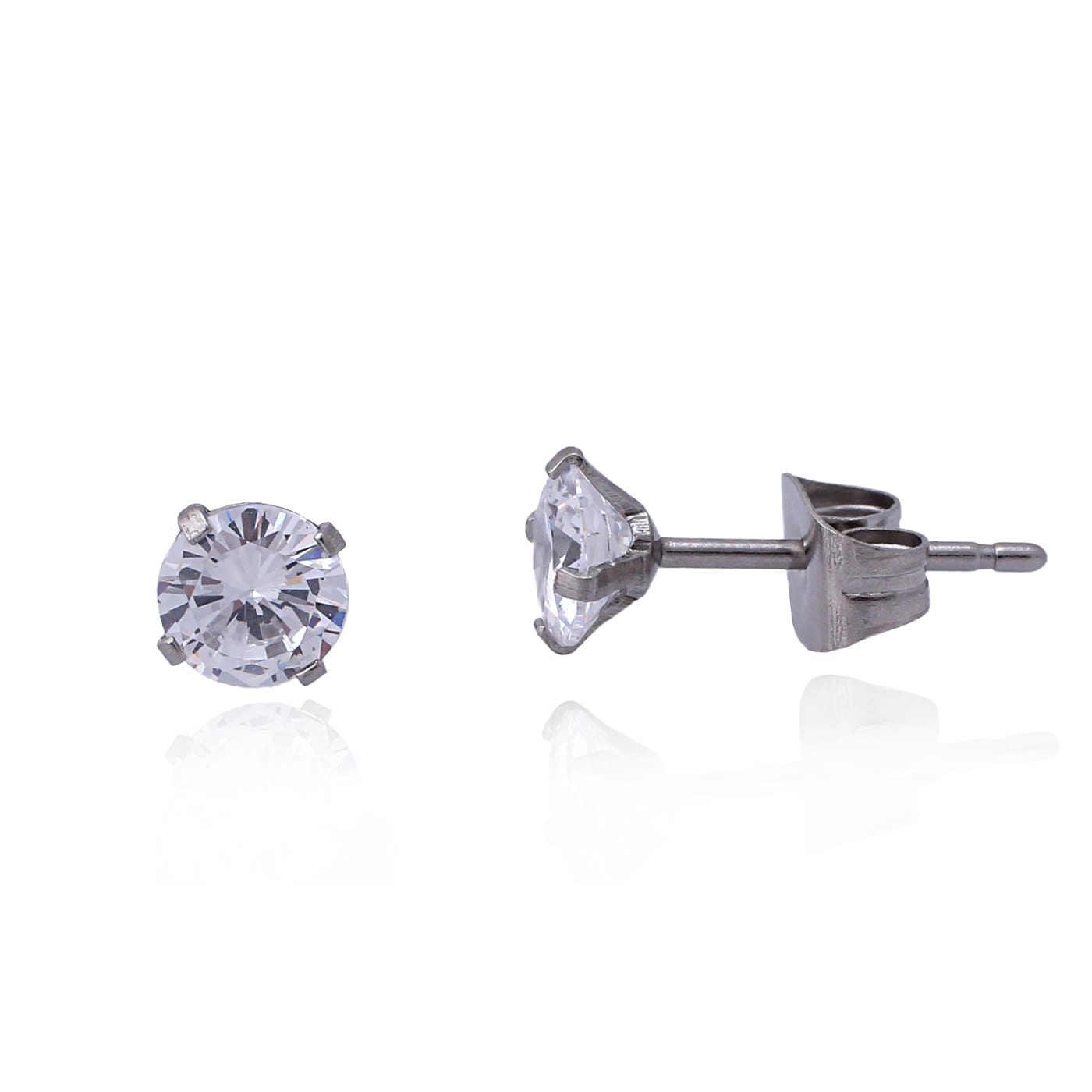 Cameo Medical-Grade Titanium Diamond Stud Earring - SE2154