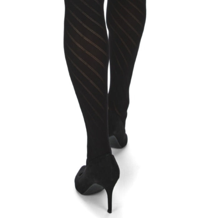 Women's Spiral Patterned Cotton Blend Maternity Tights