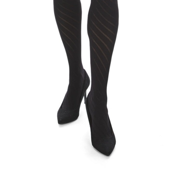 Women's Spiral Patterned Cotton Blend Maternity Tights