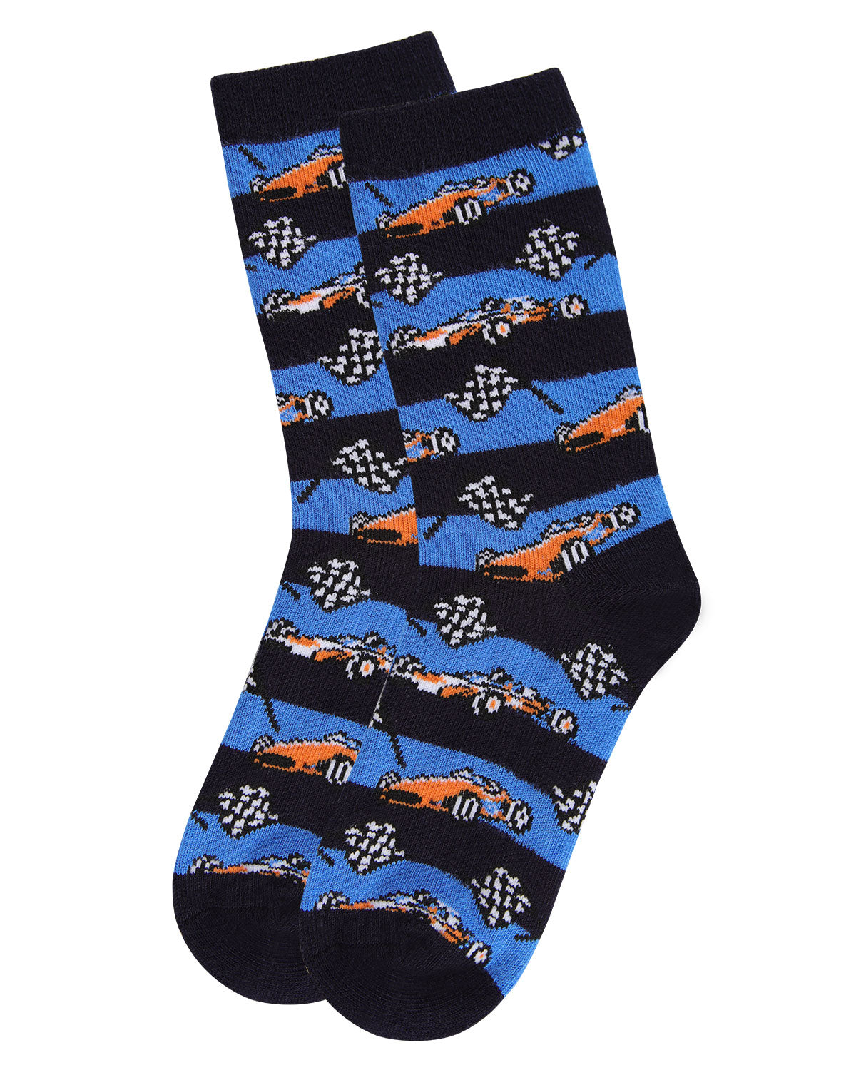 Race Car Bamboo Blend Boys Crew Socks