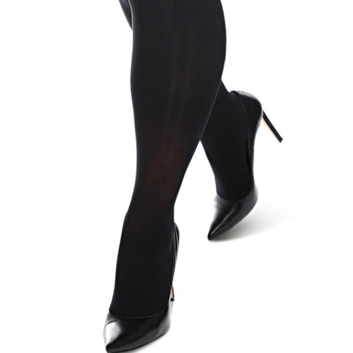 Women's Curvy 2 Pair Pack Solid Control Top Tights