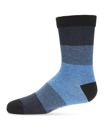 Ombre Color Block Boys Cotton Blend Crew Sock