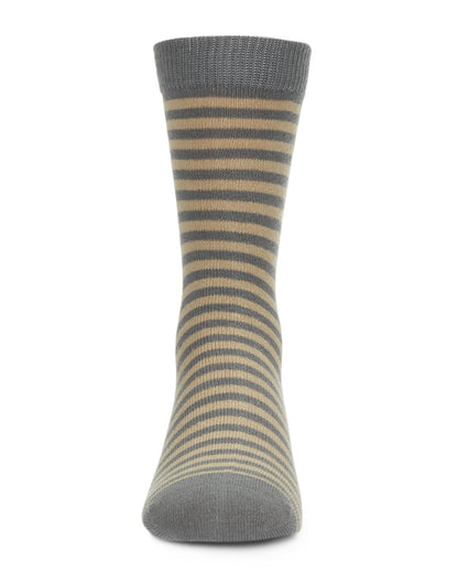 Thin Stripe Cotton Blend Boys Crew Sock