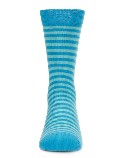 Thin Stripe Cotton Blend Boys Crew Sock